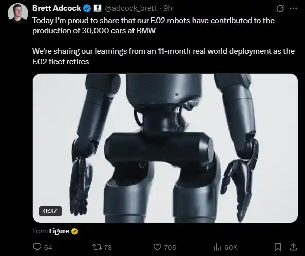 机器人进厂首战告捷：参与3万辆宝马汽车生产