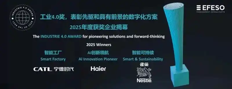海尔再获全球工业4.0大奖，双厂闪耀智能制造新未来